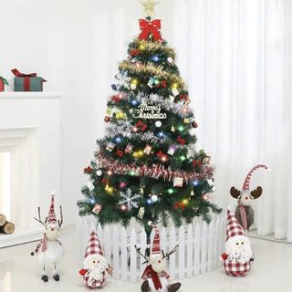 CÂY THÔNG NOEL CAO 160CM KÈM PHỤ KIỆN CHÂN NHỰA