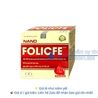 Siro Nano Folicfe +++ giúp bổ sung sắt và acid folic hộp 20 ống