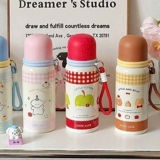 TM BGN Bình Giữ Nhiệt Hoạ Tiết Gấu Cún 600ml (THÙNG 50C)