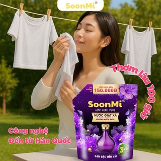 Nước Giặt Xả 2 Trong 1 Hương Ngọc Trai SoonMi 3 Lít Lưu Hương Lâu