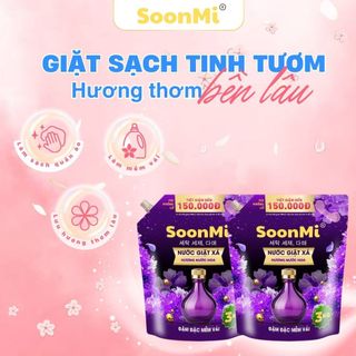 Nước Giặt Xả 2 Trong 1 Hương Ngọc Trai SoonMi 3 Lít Lưu Hương Lâu