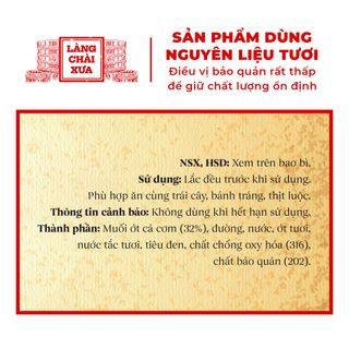 Sốt muối chấm Làng Chài Xưa 290g nguyên liệu tươi thơm ngon đặc biệt chấm đa dạng món ăn