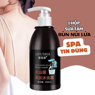 Sữa tắm bùn khoáng núi lửa LIFUSHA Volcanic Mud Body Wash 250ml – Làm sáng da, se khít lỗ chân lông, ngăn lão hóa, dưỡng da mịn màng