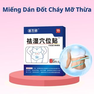 Miếng Dán Hút Ẩm Tan Mỡ Bụng Ngải Cứu Đông Y Hộp 6 Miếng