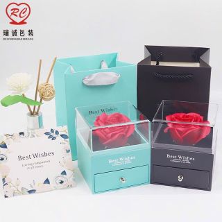 HỘP HOA CÓ NGĂN KÉO ĐỰNG QUÀ TẶNG 20/11