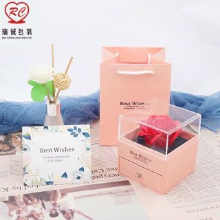 HỘP HOA CÓ NGĂN KÉO ĐỰNG QUÀ TẶNG 20/11