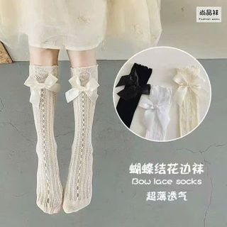 LỐ 10 ĐÔI TẤT ỐNG CHÂN Lolita PHỐI REN PHỐI NƠ