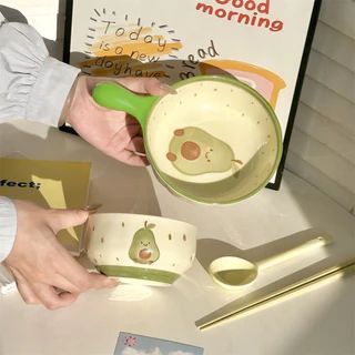 Bộ 3 món bát sứ quả bơ ( THÙNG 36B )