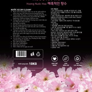 Can 10 Lít Nước xả Dr Cleany Hương Nước Hoa Chuyên Dùng Cho Tiệm Giặt Ủi Lưu Hương Lâu, Mềm Vải