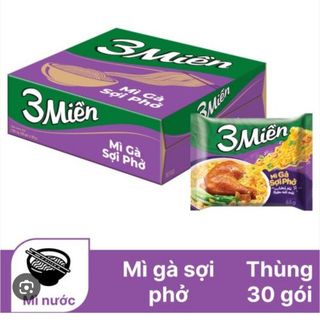 Mì 3 Miền Sợi Phở gói 65g Thùng 30 gói