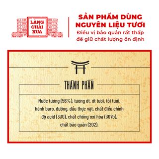 Nước Tương Pha Sẵn Tỏi Ớt Làng Chài Xưa 270g Ăn Bún Rất Ngon - Nguyên Liệu Tươi Thơm Ngon Đặc Biệt