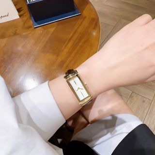 SALE NHANH ĐỒNG HỒ NỮ TRUNG CẤP YXL DÂY DA MẶT CHỮ NHẬT