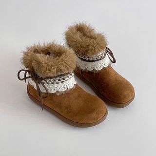 BỐT NỮ CỔ LÔNG DOLLY DA LỘN PHỐI REN SIÊU XINH 3 MÀU CỰC HOT - PIPI STORE