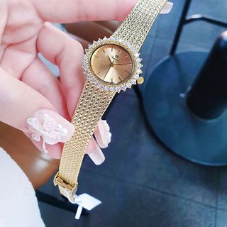 ĐỒNG HỒ NỮ CHÍNH HÃNG FUNMEI FL2140 MẶT OVAN VIỀN ĐÁ DÂY LƯỚI FULLBOX