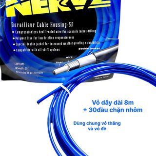 Set vỏ dây NERVZ màu xanh dương, 1 set sử dụng được cho cả thắng và đề dành cho xe đạp