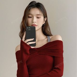 Áo thun bẹt vai tay dài