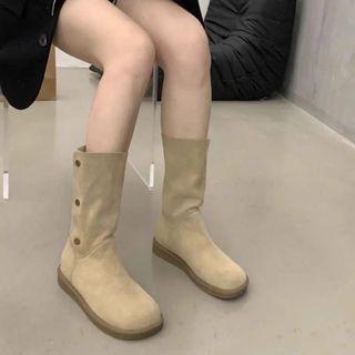 BỐT NỮ DA LỘN DAISY – ĐẸP, MỀM, PHỐI KHUY, LÓT LÔNG CỪU, MANG 2 KIỂU CỰC XINH - PIPI STORE