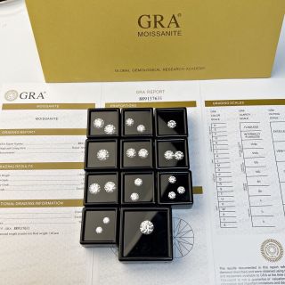 HỘT XOÀN NHÂN TẠO MOSSANITE CÓ GIẤY KIỂM ĐỊNH GRA CÓ SẴN ĐỦ LY