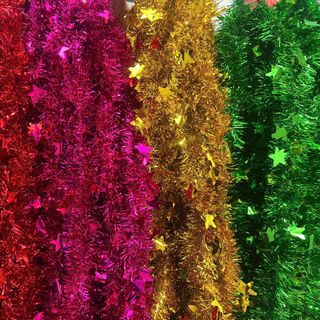 Dây Thông Đuôi Chồn Kim Tuyến Đủ Màu Dây Treo Trang Trí Noel, Tết Dài 1.8M- 2M