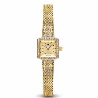 ĐỒNG HỒ NỮ CHÍNH HÃNG FUNMEI FL2108  MẶT VUÔNG MINI DÂY LƯỚI FULLBOX