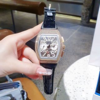 SALE ĐỒNG HỒ NAM SIÊU CẤP PRANCK MULLER DÂY CAO SU MẶT CHONOGRAP VIỀN HỘT