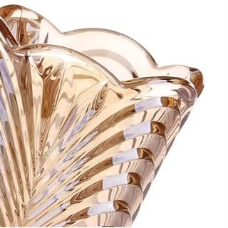 BÌNH CẮM HOA HOẠ TIẾT SÓNG 25CM MÀU VÀNG