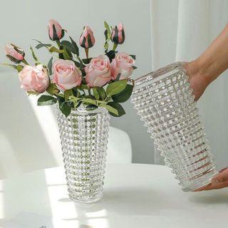 BÌNH CẮM HOA CARO TRÒN DELI 24CM DSHP121- 2