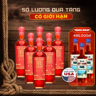 Combo 06 Chai Nước Mắm Tôm Biển độ đạm 45N tự nhiên - Nước Mắm Tĩn 500ml/chai Hồng Ngọc Đại Dương nguyên chất truyền thống sạch