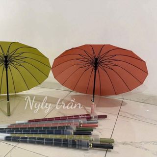 Ô DÙ CÁN DÀI 16 NAN XƯƠNG SIÊU CHẮC CHẮN, CÓ ỐNG BỌC NHỰA VUỐT ĐỰNG NƯỚC