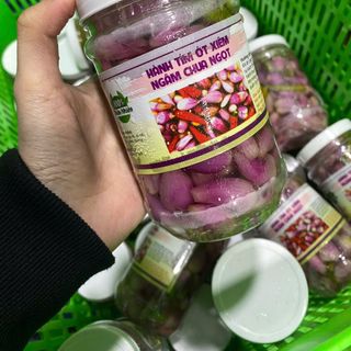 Hành Tím Ngâm Ớt Xiêm xanh hủ 500gr