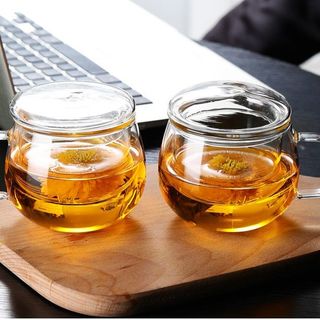 Ấm Thuỷ Tinh Chịu Nhiệt Bầu Lùn 350ml (THÙNG 100C)