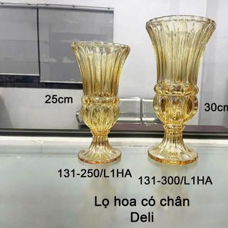 BÌNH CẮM HOA CÓ CHÂN 25CM DELI VÀNG DSHP131- 250L1HA