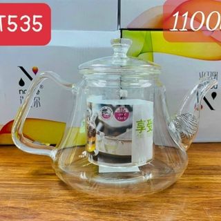 Ấm Trà Ấm Thủy Tinh Lõi Lọc JT535 1100ml CC (THÙNG 48C)