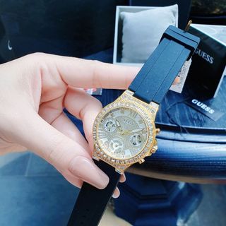 ĐỒNG HỒ NỮ CAO CẤP GUECC MOONLIGHT MẶT CHONOGRAP TRÒN DÂY CAO SU