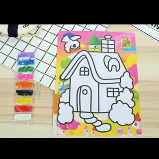 Tranh cát kèm cát 21x27 cm giá rẻ nè