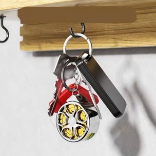 Thước dây 2m bằng thép không gỉ bỏ túi dạng móc khóa đa năng