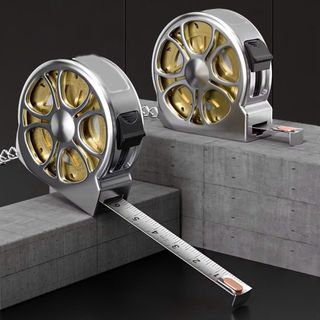 Thước dây 2m bằng thép không gỉ bỏ túi dạng móc khóa đa năng