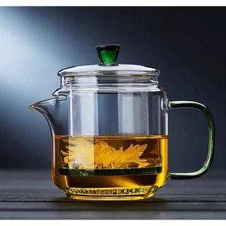 Ấm Thuỷ TInh + Lọc Quai Vàng , Xanh FG7878 ( THÙNG 60C)