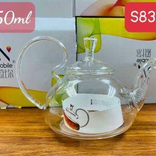 Ấm Trà Ấm Thủy Tinh Quai Vồng 750ml CC (THÙNG 48C)