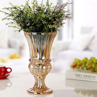 BÌNH CẮM HOA CÓ CHÂN 30CM DELI VÀNG DSHP131- 300L1HA