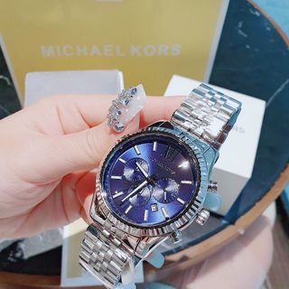 ĐỒNG HỒ NAM CAO CẤP MICHAEL MẶT CHONOGRAP DÂY THÉP BẠC FULLBOX TAG