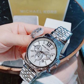 ĐỒNG HỒ NAM CAO CẤP MICHAEL MẶT CHONOGRAP DÂY THÉP BẠC FULLBOX TAG