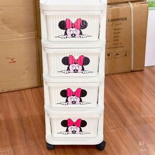 KỆ ĐỰNG ĐỒ 4 TẦNG CÓ BÁNH XE MICKEY