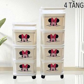 KỆ ĐỰNG ĐỒ 4 TẦNG CÓ BÁNH XE MICKEY
