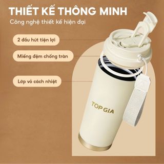 LY GIỮ NHIỆT INOX CÓ DÂY ĐEO TOPGIA 500ML