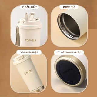 LY GIỮ NHIỆT INOX CÓ DÂY ĐEO TOPGIA 500ML