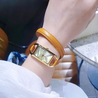 ĐỒNG HỒ NỮ CAO CẤP MICHAEL DÂY DA VÒNG TAY MẶT CHỮ NHẬT FULLBOX