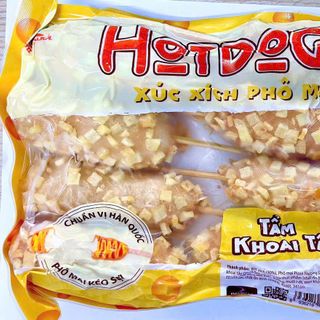 Xúc xích hotdog phô mai tẩm khôai tây 500gr 8 cây (hiao hcm)