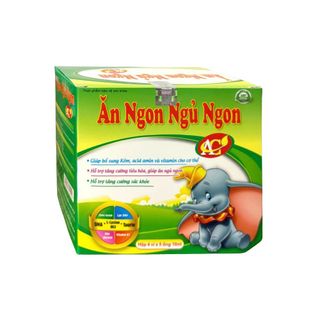 Siro Ăn Ngon Ngủ Ngon AC giúp ăn ngủ ngon, tăng đề kháng hộp 20 ống