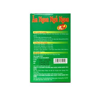 Siro Ăn Ngon Ngủ Ngon AC giúp ăn ngủ ngon, tăng đề kháng hộp 20 ống